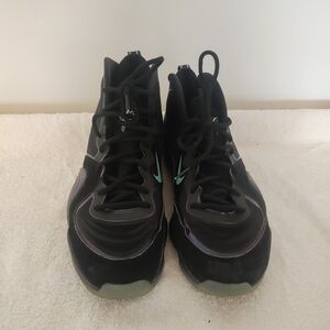 Nike Black and Teal High-Top Sneakers